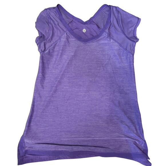 Lululemon Swiftly Tech‎ Tee Purple V-Neck | Size 4 - Picture 2 of 7